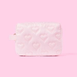 Stoney Clover Lane Target Quilted Pouch Pink Hearts Large
